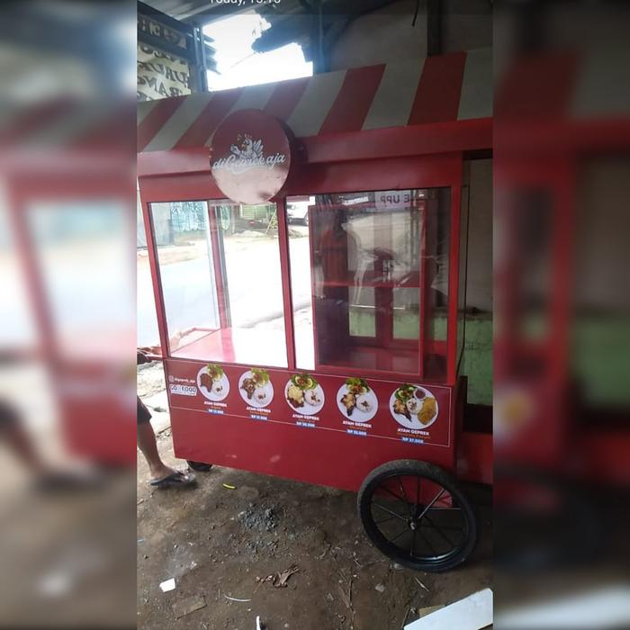 Gerobak Ayam Geprek Bahan Besi Full Custom