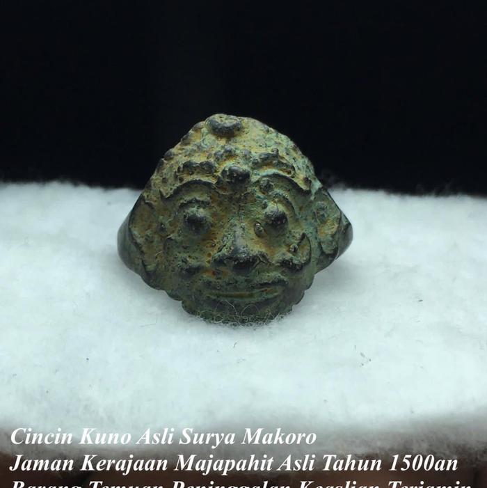 Cincin Kuno Surya Makoro Lambang Jaman Kerajaan Majapahit Temuan