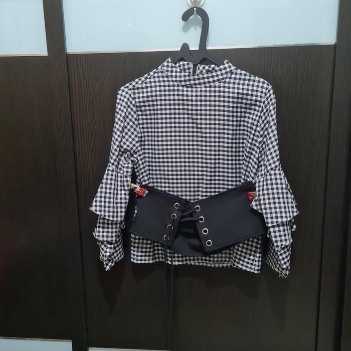 preloved - atasan + belt