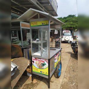 Gerobak Aluminium Bakso Mie Ayam Keliling Alumunium Roda Besat