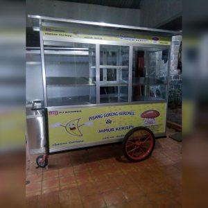 Gerobak Aluminium Pisang Goreng Gorengan Alumunium