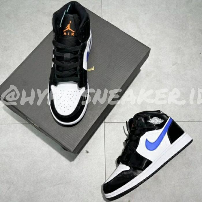 Nike Air Jordan 1 Mid Black Racer Blue White