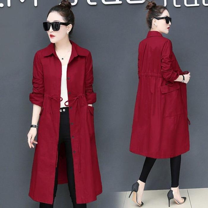 15DD Long Cardigan Tali Serut Drawstring yolla MNHA