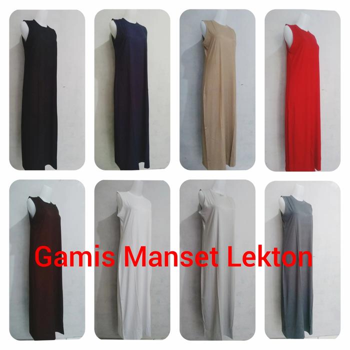 Manset Gamis polos inner lekton kutung spandex rayon super premium