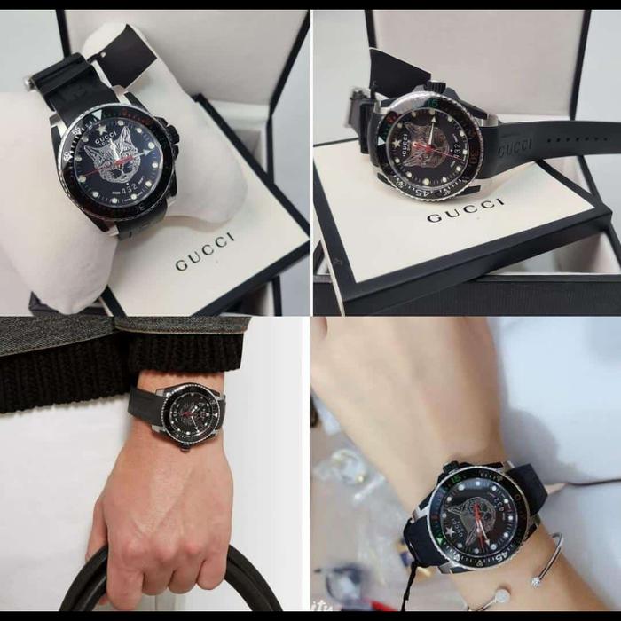 Jual Jam Tangan Gucci Authentic / Gucci Dive Feline Rubber