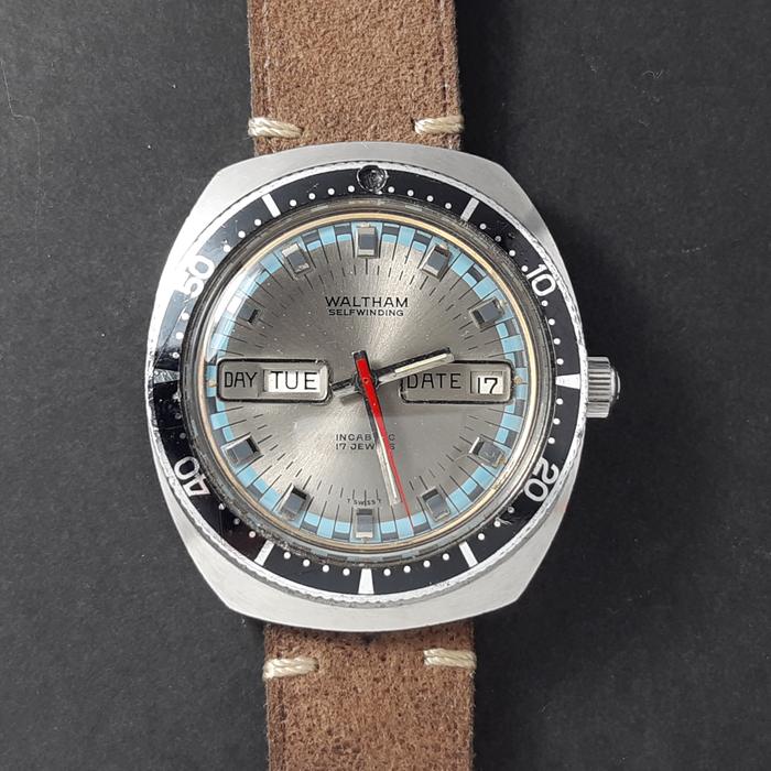 Waltham vintage diver, Swiss Automatic Watch
