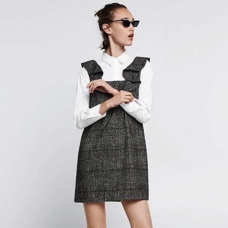 Zara contrasting check dress size XS preloved