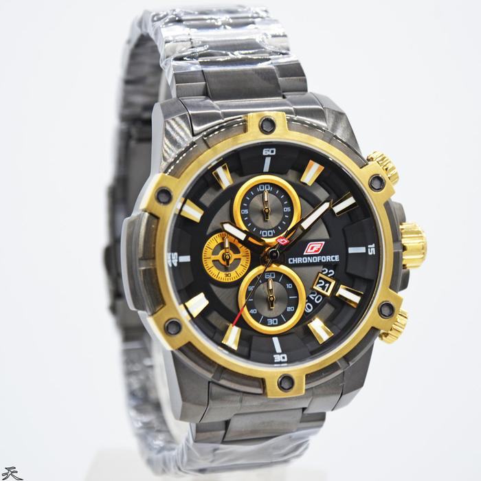 CHRONOFORCE CF 5320MB - Jam Tangan Pria Original - Black Gold