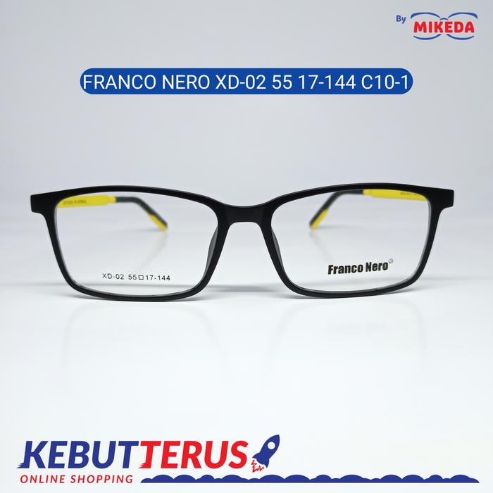 Mikeda-FRAME KACAMATA FRANCO NERO XD-02 C10-1 + LENSA (MINUS/CYLINDER)