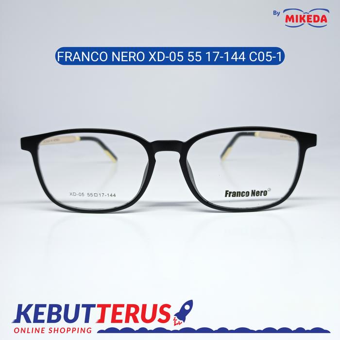 Mikeda-FRAME KACAMATA FRANCO NERO XD-05 C05 -1 +LENSA (MINUS/CYLINDER)