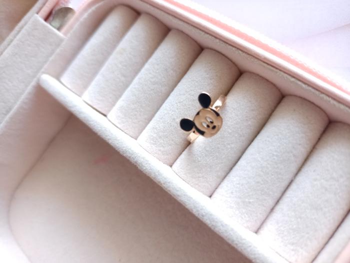 Cincin Bayi Disney UBS Mickey Mouse Cincin Bayi Emas Asli