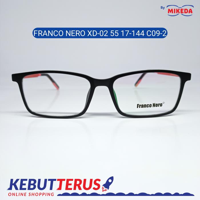 Mikeda-FRAME KACAMATA FRANCO NERO XD-02 C09-2 + LENSA (MINUS/CYLINDER)