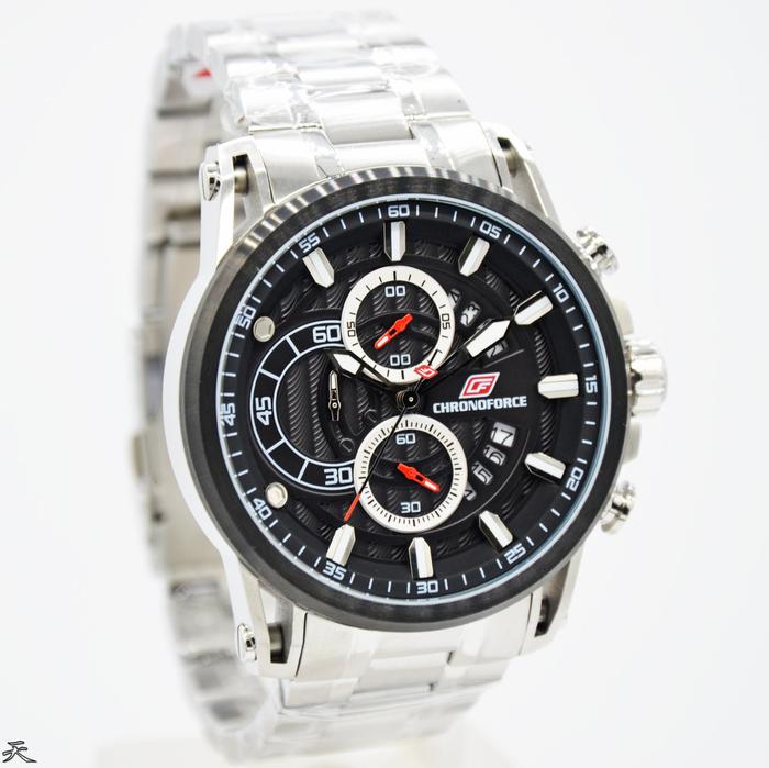CHRONOFORCE CF 5308MSB - Jam Tangan Pria Original - Silver Black
