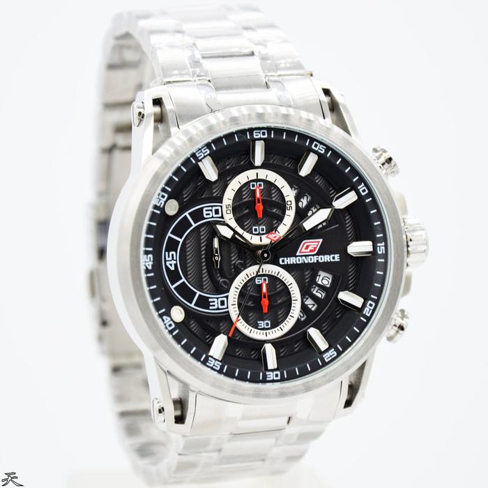 CHRONOFORCE CF 5308MS - Jam Tangan Pria Original - Silver Black