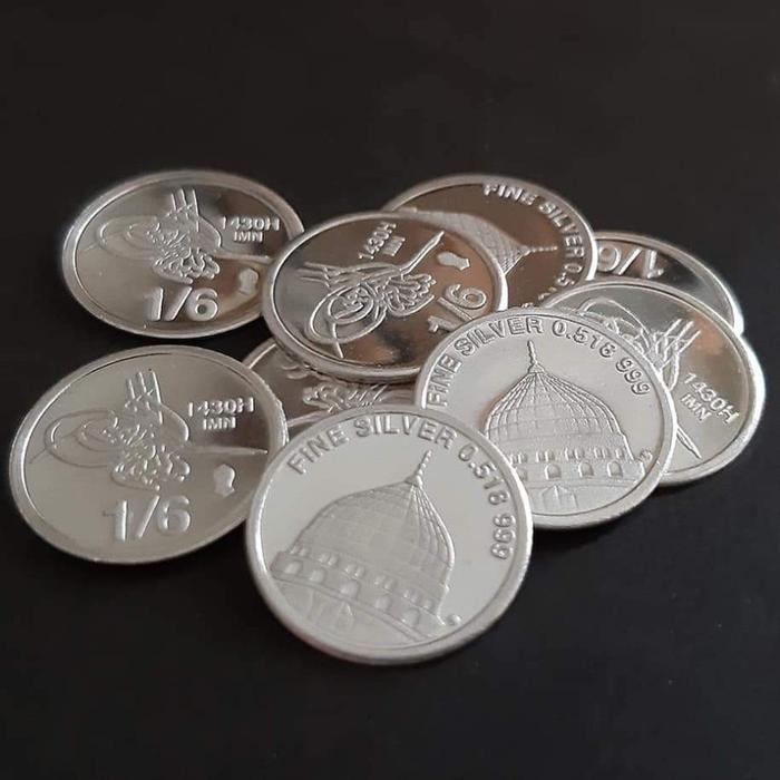 daniq dirham imn sala wakala perak fine silver 999 bukan antam 055gram