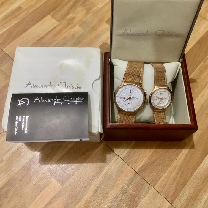 Jam Alexandre Christie AC 6245 Couple Original Bekas