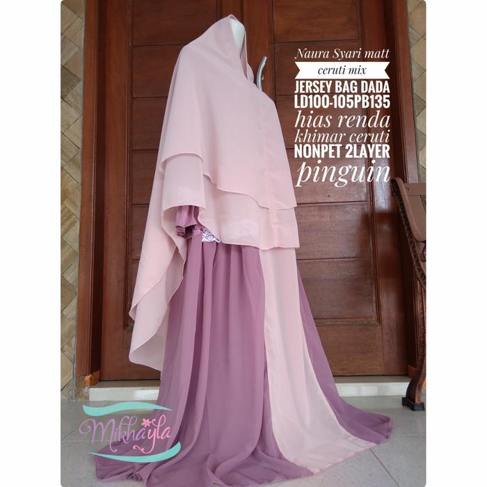 Gamis Naura Set Syari Ceruti Renda