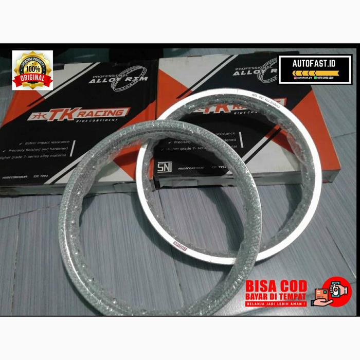 VELG TK RACING SILVER ORIGINAL UKURAN 185-215 RING 18 UNIVERSAL