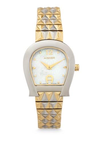 Aigner A154203 Carrara Silver Gold Ladies Watch