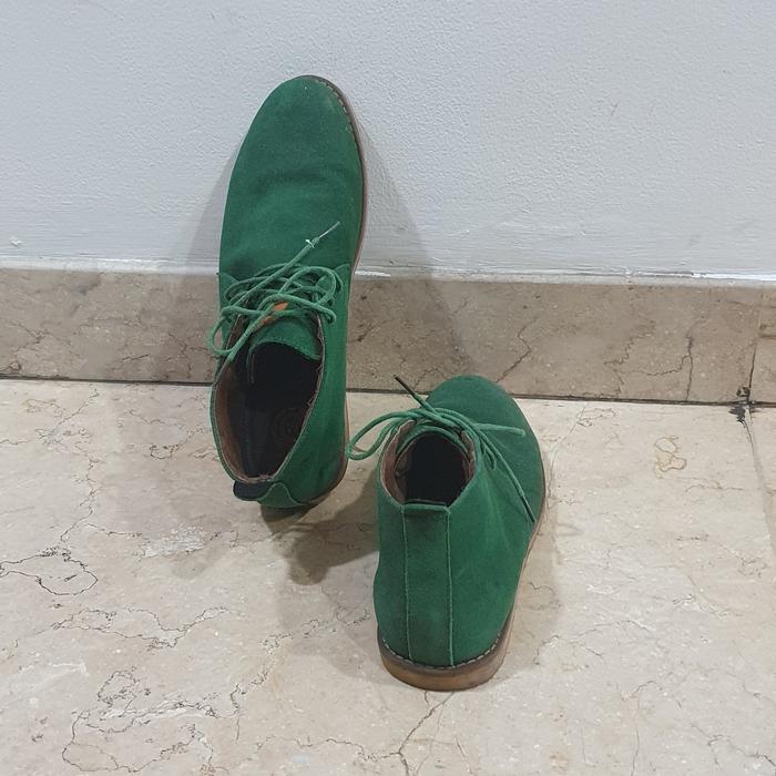 Sepatu Pria Suede HIJAU Sneakers Casual Shoes Second Import