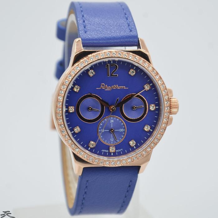 RHYTHM FE1617L04 - Jam Tangan Wanita Kulit Original - Blue