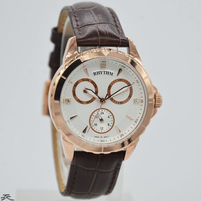RHYTHM FE1618L04 - Jam Tangan Wanita Kulit Original - Brown
