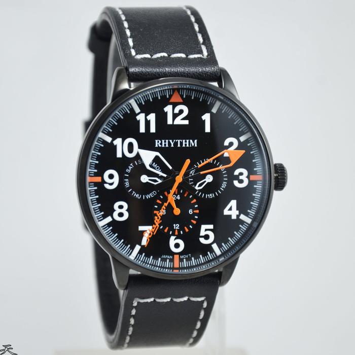 RHYTHM FE1614S06 - Jam Tangan Pria Kulit Original - Black