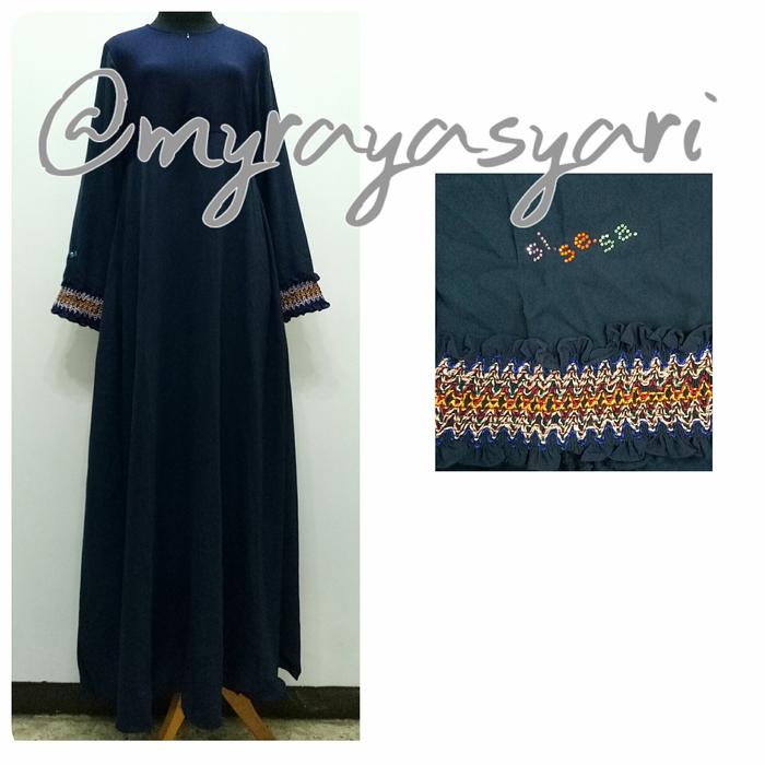 Dress muslim sisesa thoyyibah navy