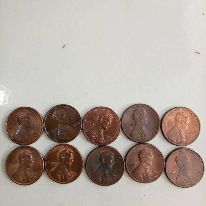 koin set lincoln th 1981d-1990d