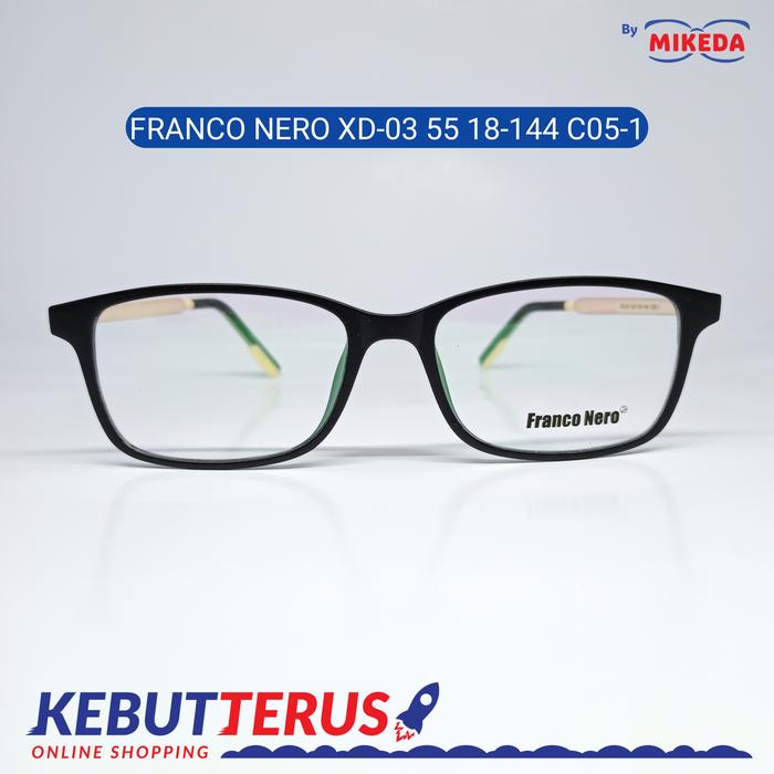 Mikeda-FRAME KACAMATA FRANCO NERO XD-03 C05 -1 + LENSA(MINUS/CYLINDER)