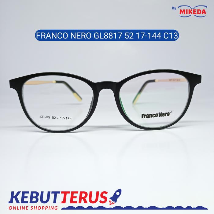 Mikeda-FRAME KACAMATA FRANCO NERO GL8817 C13 + LENSA (MINUS/CYLINDER)