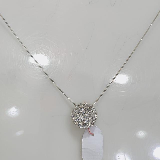 Kalung & Liontin Mas Putih 1 set brt 2.08 n 1.75 gram