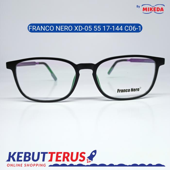 Mikeda-FRAME KACAMATA FRANCO NERO XD-05 C06-1 + LENSA (MINUS/CYLINDER)