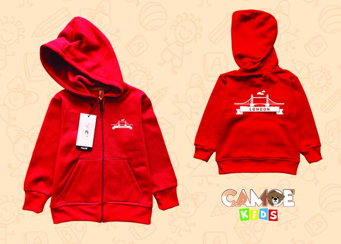 Jaket hoodie zipper anak Kids premium london bridge england