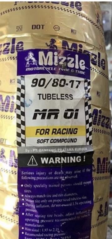 Ban Mizzle MR01 90/80 Ring 17, Tubeless