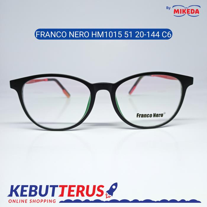 Mikeda - FRAME KACAMATA FRANCO NERO HM1015 C6 + LENSA (MINUS/CYLINDER)