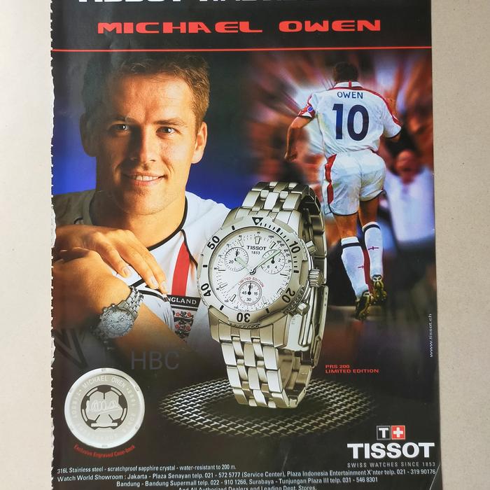 Iklan lama Jam Tangan TISSOT Model Michael Owen