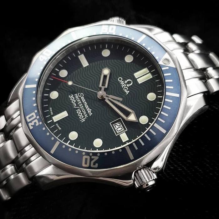 omega seamaster 300m quarts blue
