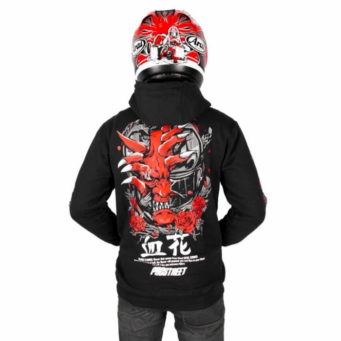 HOODIE | PROSTREET | BLOOD FLOWER V.1 | BLACK | NEW | ORIGINAL