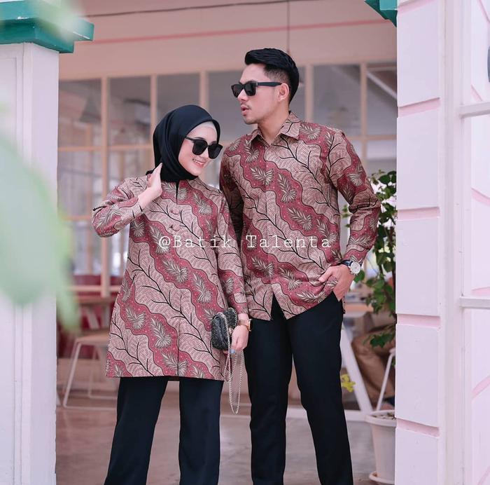 Kemeja Batik couple Modern Pria Wanita Executive