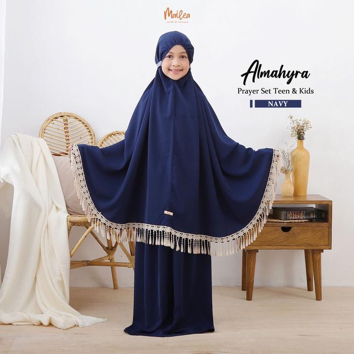 Mailea Almahyra Prayer Set Kids (Anak) Mukena Set - NAVY