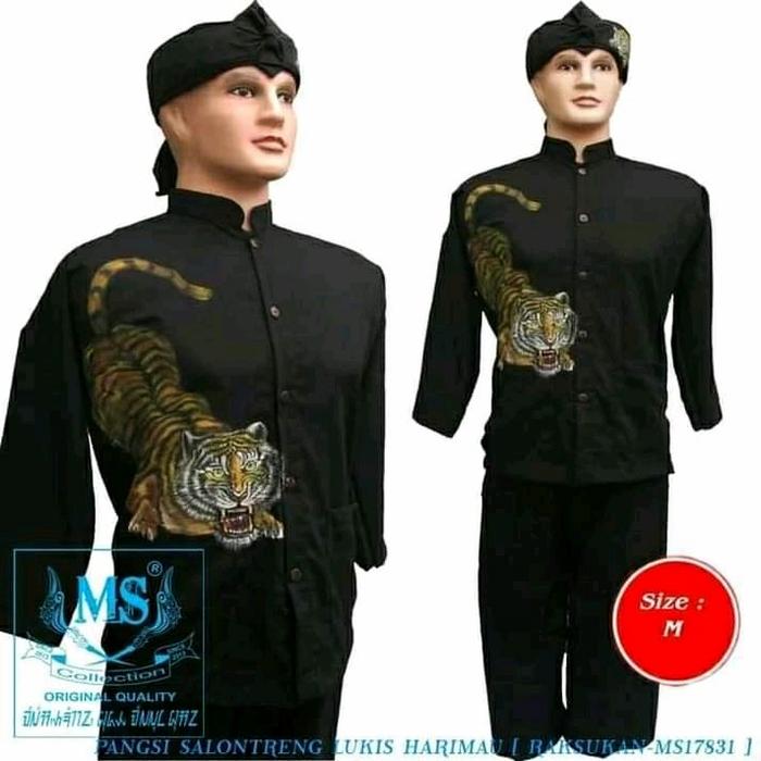 baju pangsi sunda lukisan harimau
