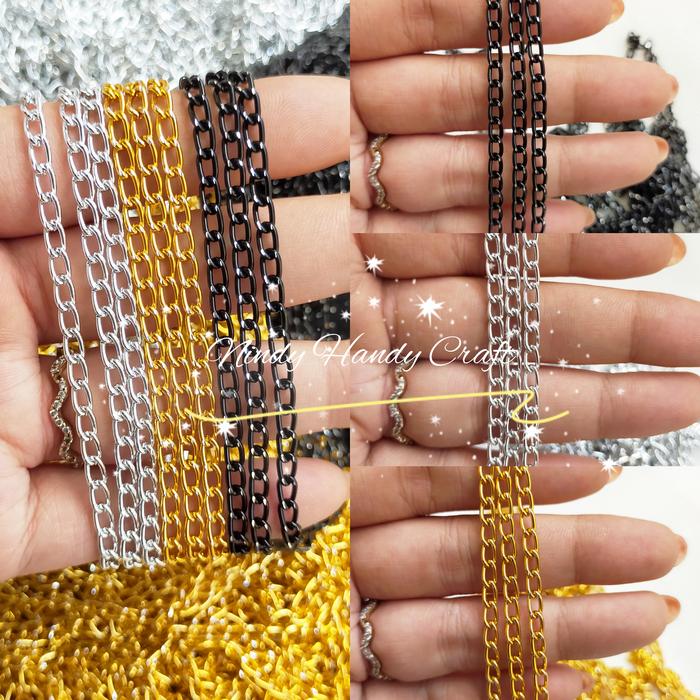 Rantai Aluminium Emas 5mm - Rantai Bross - Rantai emas - rantai kalung