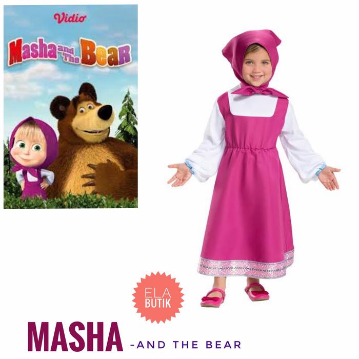 kostum masha and the bear- masha- kostum ulang tahun- halloween
