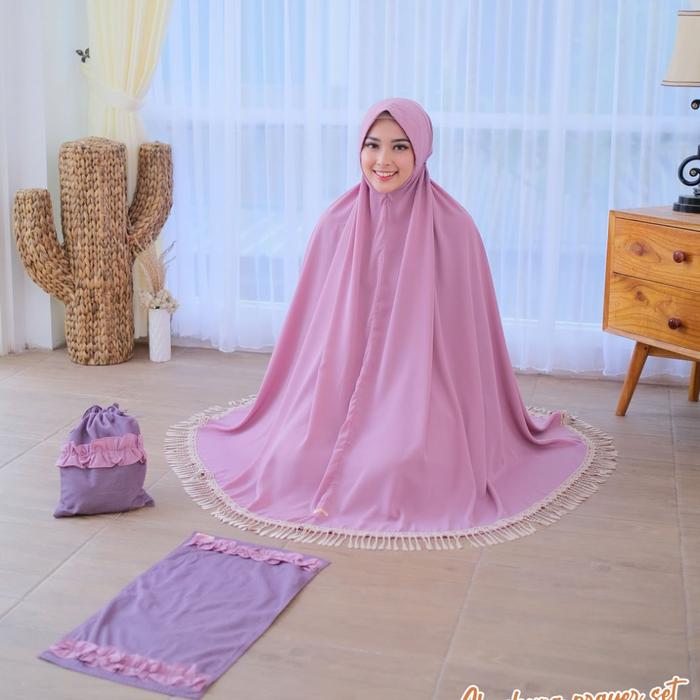Mailea Almahyra Prayer Set DEWASA TRAVEL/SOFT PED Mukena Set - DUSTY