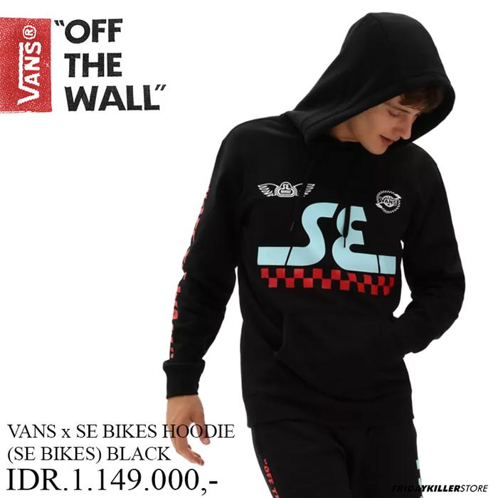 HOODIE ZIPPER VANS ORIGINAL PRIA WANITA STREETWEAR | VANS X SE BIKES HOODIE BLACK