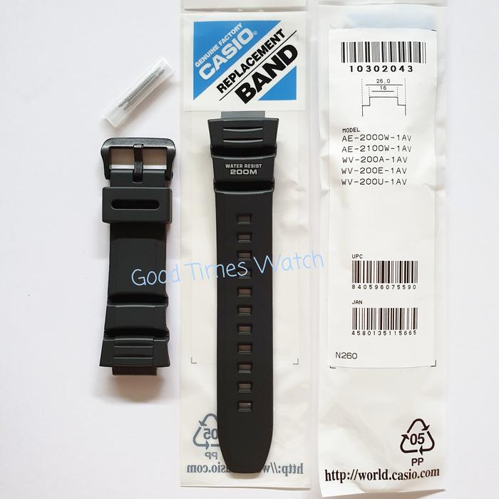 STRAP CASIO AE 2000W AE 2100W WV 200 AE 2000 AE 2100 CASIO ORIGINAL