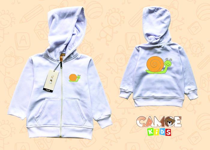 Jaket hoodie zipper anak Kids premium siput snail keong