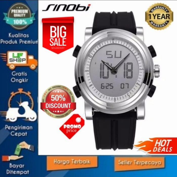 Jam Tangan Pria Analog Digital Sinobi 9368 Original Luminous Watch