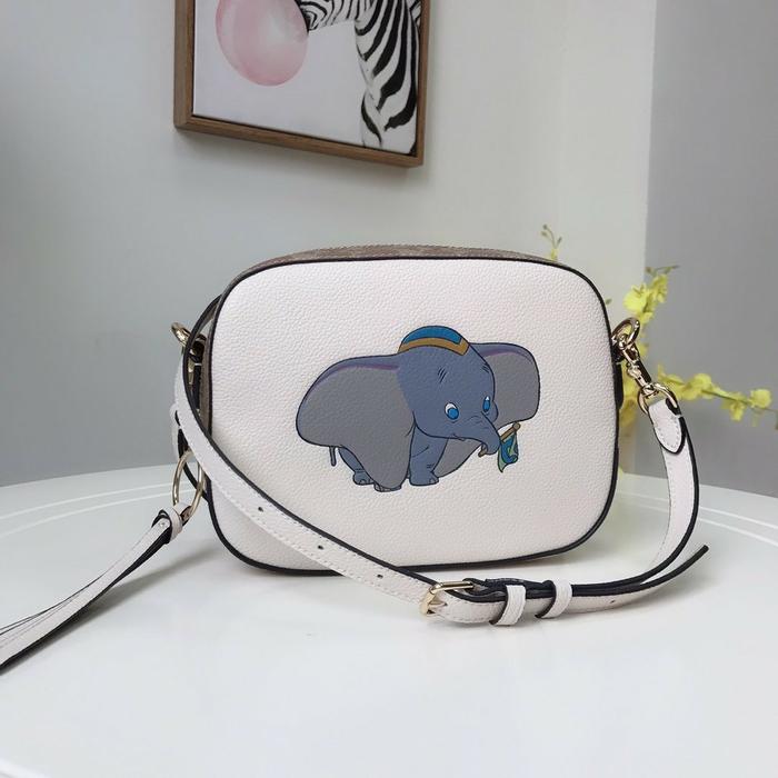 Coach x Disney Dumbo Camera Bag in Chalk Calfskin
